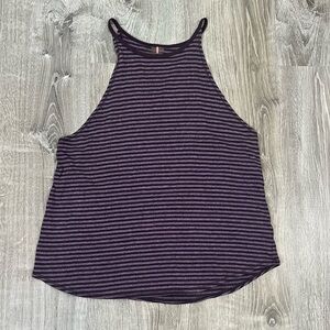 Calia Small Relaxed Fit Purple Stripe Athletic Tank Top Workout Athleisure TCU